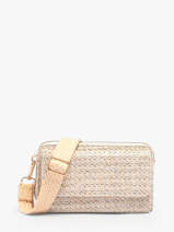 Portefeuille Et Bandouli�re Miniprix Beige raphia 1460