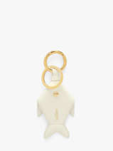 Porte-clefs Cuir Lancel Blanc charms A14200