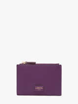 Porte-cartes Cuir Lancel Violet ninon A14079