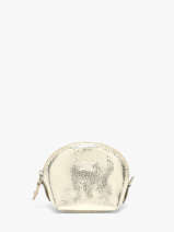 Porte-monnaie Caviar Cuir Crinkles Or caviar 14026