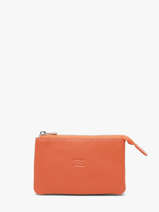 Porte-monnaie Caviar Cuir Crinkles Orange caviar 14538