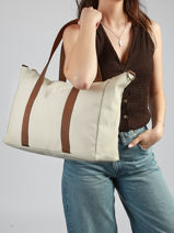 Sac Port� �paule A4 Amour Toile Coton Miniprix Blanc amour toile 8087-vue-porte