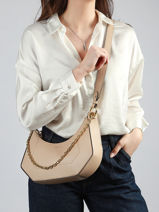 Cross Body Tas Croisette Leder Lancel Beige croisette A13987-vue-porte