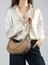 Sac Bandouli�re Croisette Lancel Beige croisette A13989-vue-porte