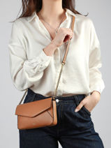 Cross Body Tas Enveloppe Leder Lancel Bruin enveloppe A14024-vue-porte