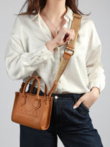 Sac Bandouli�re Mini Jour Cuir Lancel Marron jour A14078-vue-porte