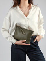 Ritsetui Jour Leder Lancel Groen jour A13174-vue-porte