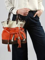 Sac Port� Main Premier Flirt Cuir Lancel Orange premier flirt A13372-vue-porte
