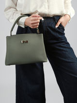 Sac � Main Magnolia Cuir Nathan baume Vert eden 3-vue-porte