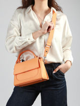 Cross Body Tas Charlene Leder Nathan baume Oranje event 9-vue-porte