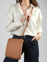 Sac Bandouli�re Dinant Cuir Nathan baume Marron n city 3-vue-porte