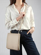 Sac Bandouli�re Dinant Cuir Nathan baume Beige n city 3-vue-porte