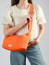 Le Sac Crossbody Mini Charlot Coton Recycl� Rivedroite Orange timeless MCHARTIM-vue-porte