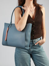 Sac Port� �paule Dorine Laurent david Bleu ld bags 75-vue-porte
