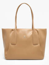 Sac Port� �paule Th Essential Polyester Tommy hilfiger Marron th essential AW18374