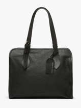 Sac Port� �paule Vintage Cuir Paul marius Noir vintage CABAS