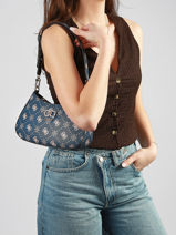 Sac Port� �paule Emelie Logo Polyester Guess Bleu emelie logo GP992818-vue-porte