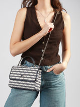 Sac Bandouli�re Giully Guess Bleu giully AG967320-vue-porte