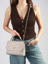 Cross Body Tas Giully Guess Beige giully AG967320-vue-porte