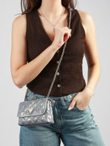 Sac Bandouli�re Giully Guess Bleu giully DG967374-vue-porte