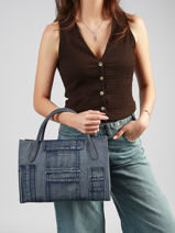 Sac Bandouli�re Jodi Coton Guess Bleu jodi DM976922-vue-porte