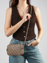 Sac Bandouli�re Noelle Polyester Guess Marron noelle BG967214-vue-porte