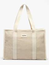 Sac Port� �paule Tressage Coton Hindbag Beige tressage TS