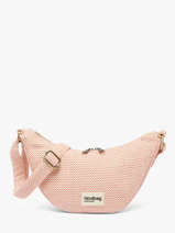 Sac Bandouli�re Tressage Coton Hindbag Rose tressage TS