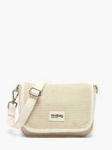 Sac Bandouli�re Tressage Coton Hindbag Beige tressage TS