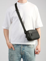 Sac Bandouli�re Hexagona Noir travel light 2920115-vue-porte