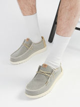 Mocassins Wally Braided Hey dude Bleu men 40003-vue-porte