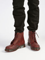 Boots 1460 En Cuir Dr martens Marron men 11822609-vue-porte