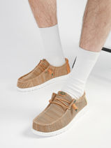 Mocassins Hey dude Marron men 41898-vue-porte