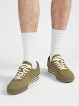 Sneakers En Cuir Lacoste Vert men 1SMA0067-vue-porte