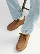 Chaussures Derbies En Cuir Clarks Marron men 26186161-vue-porte