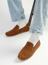 Mocassins En Cuir Tommy hilfiger Marron men 5789GVQ-vue-porte