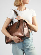 Sac Port� �paule Vintage Cuir Paul marius Marron vintage CABAS-vue-porte