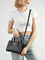 Handtas Th Daily Tommy hilfiger Zwart th daily AW18416-vue-porte