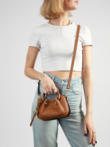 Sac Bandouli�re Gretel Ted lapidus Marron gretel TLAU8934-vue-porte