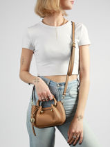 Sac Bandouli�re Gretel Ted lapidus Marron gretel TLAU8934-vue-porte