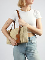 Sac � Dos Playa Lancaster Beige playa 67-vue-porte