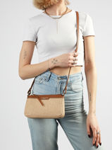 Sac Bandouli�re Mini Osier Italie Lancaster Beige mini osier italie 75-vue-porte