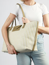 Sac Port� �paule Kba Mariniere Osier Lancaster Beige kba mariniere osier 79-vue-porte