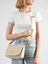 Sac Bandouli�re Tressage Coton Hindbag Beige tressage TS-vue-porte