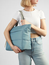 Sac Port� �paule Cumulus Nylon Recycl� Aube Bleu cumulus 101CS03-vue-porte