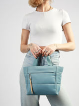 Sac Port� Main Et Bandouli�re Cumulus Nylon Recycl� Aube Bleu cumulus 101CS04-vue-porte