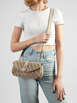 Sac Bandouli�re Jessa Polyester Guess Marron jessa JG836220-vue-porte