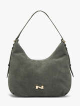 Sac Port� �paule Carrie En Cuir Daim Nathan baume Vert vogue 1