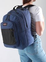 Sac � Dos 2 Compartiments + Pc 15" Eastpak Bleu pbg authentic PBGA5BKS-vue-porte