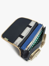 Boekentas 2 Compartimenten Cameleon Blauw vintage fantasy PBVGCA35-vue-porte